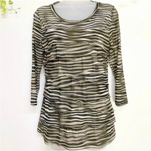 Tribal size small Zebra Print Women's Top